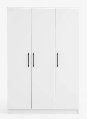 Immagine prodotto di Armadio bianco a 3 ante, in legno, design moderno, per la camera da letto