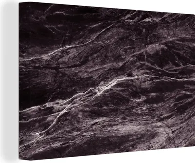 Obrázok produktu pre OneMillionCanvasses® - Obrazy na plátne - 140x90 cm, Mramor - Kamene - Čierna - Biela, Nástenná umelecká tlač Nástenná dekorácia - Fotografia na plátne - Obraz na drevenom ráme