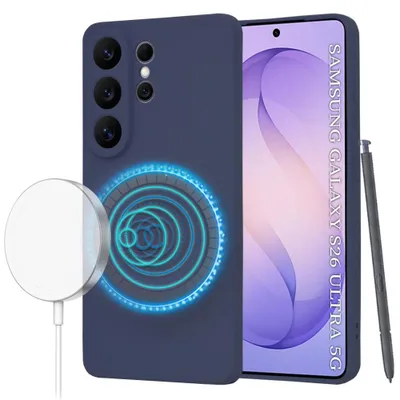 Obrázok produktu pre Techsuit - SoftFlex MagSafe silikónový kryt pre Samsung Galaxy S26 Ultra – tmavomodrý