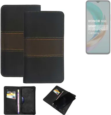 Produktbild von K-S-Trade Hülle Handyhülle kompatibel mit Honor X6b Schutzhülle Walletcase Bookstyle Tasche Schutz Case Handytasche Wallet Cover Kunstleder