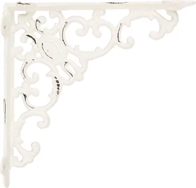 Image de Clayre & Eef Grille décorative 4x21x21 cm blanc métal