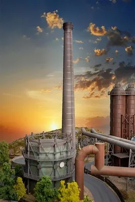 Produktbild von Faller 180055 - 1/87 / H0 Großer Industrieschornstein - Neu