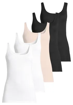 Produktbild von Speidel 5er Pack Nadine Unterhemd / Top Geschmeidige Modalmischung in Feinripp, Klassischer Rundhalsausschnitt, Komfort ohne störende Seitennähte