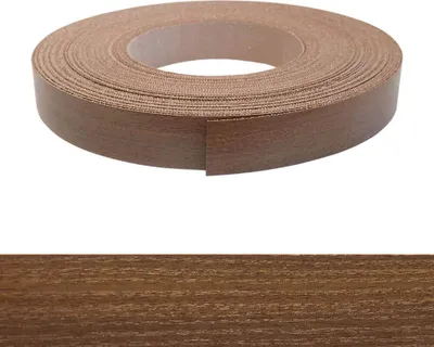 Produktbild von Kantenumleimer Melamin 22mm x 30m mit Schmelzkleber in Nussbaum Dekor