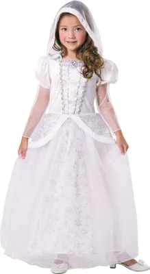 Produktbild von Bristol Novelty Mädchen Schneekönigin Kostüm BN293 (S) (Weiß)