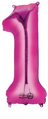 Produktbild von amscan® 9907277 Folienballon Zahl 1 - rosa