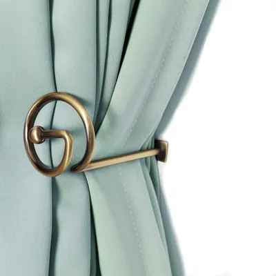 Image de Ensemble de 2 supports de rideaux pour rideaux décoratifs