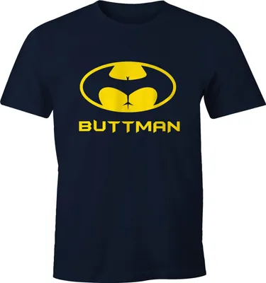 Produktbild von Lustiges Herren T-Shirt Buttman Parodie Superheld Fun-Shirt Moonworks® navy XXL