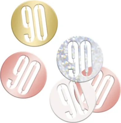 Produktbild von Streudeko Konfetti für 90. Geburtstag oder Jubiläum, roségold, ca. 14g