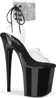 Produktbild von FLAMINGO-891-2RS Damen Sandale von Pleaser, Transparent Schwarz , EU 41, US 11