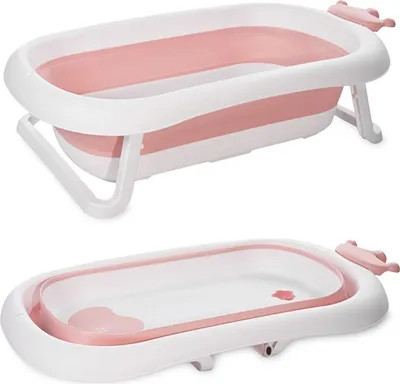 Produktbild von Lorelli Babybadewanne Royal 83 cm faltbar, Kanalabdeckung, stabile Beine pink