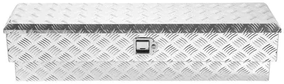 Imagen del producto de Caja de herramientas para camiones, fabricada en aluminio resistente, para un almacenamiento seguro. Color: plateado