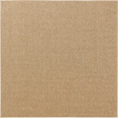 Image de benuta tapis intérieur & extérieur Iowa Beige 300x300 cm salon carré uni moderne poil ras scandinave