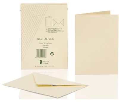 Produktbild von Rössler Papier 21001004 Kartenpackung - A6/C6, 10/10 Stück, chamois