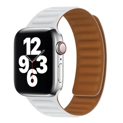 Obrázek produktu pro Řemínek na hodinky (W035) - Apple Watch 1/2/3/4/5/6/7/8/SE/SE 2 (38/40/41 mm) - Bílý