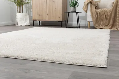 Produktbild von Steffensmeier Hochflor Teppich Kimo | Shaggy Langflor Teppich | Wohnzimmer, Schlafzimmer, Beige, Größe: 65x130 cm