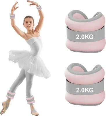 Produktbild von Gewicht Manschettenset 2 Stück - 2,0 kg - Handgelenkgewichte für Arme und Beine - ideal für Pilates und Joggen - Vemera
