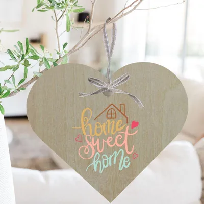 Produktbild von 35 Stück Holzherz-Acryl-Dekorationen