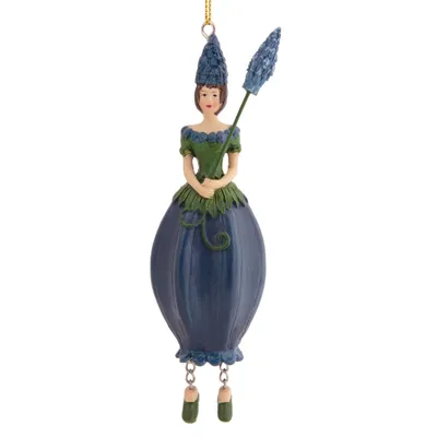 Produktbild von Rosemarie Schulz Blumenmädchen Traubenhyazinthe Blau Hängefigur 14 cm