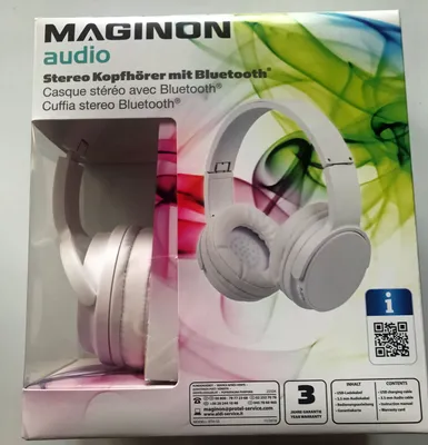 Produktbild von Stereo-Kopfhörer mit Bluetooth und integriertem Mikrofon zum Telefonieren BTH-55 weiß