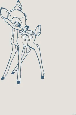 Zdjęcie produktu dla Disney plakat Bambi szarymIniebieskim - 612829 - 40 cm x 50 cm