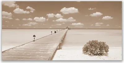 Produktbild von Glasbilder 120x60 Wandbild Druck auf Glas Seebrücke Meer Landschaft