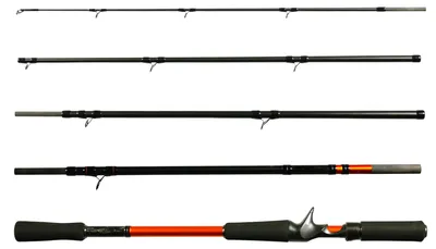 Produktbild von SHIMANO STC AX Casting, 2,4m, 7,87ft, 30-100g, 5 Teile, Baitcasting Reise Angelrute, fast Action, STCAXC24XH