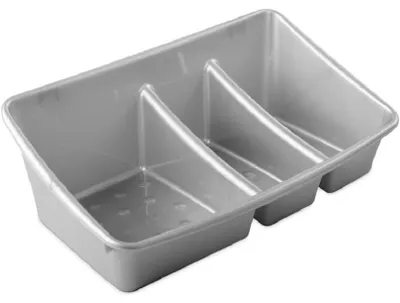 Produktbild von Arbeitsplatten-Tablett - grau - Kunststoff - 23x13x8 cm - Organizer mit 3 Fachern