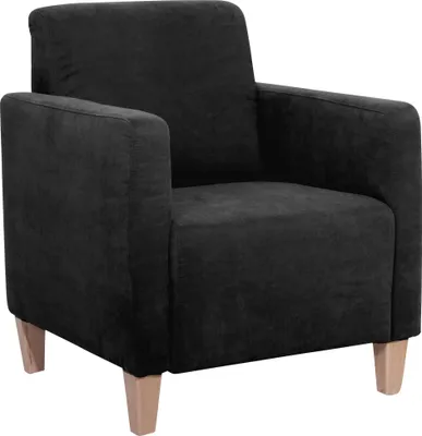 Produktbild von Sessel Karol Bezug Veloursstoff Buche natur / schwarz 22203
