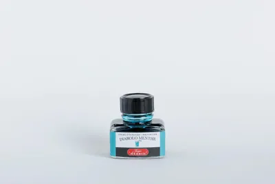 Produktbild von Jacques Herbin 4x Tinte + Tintenroller Flakon 30 ml Pfefferminzgrün 13033T