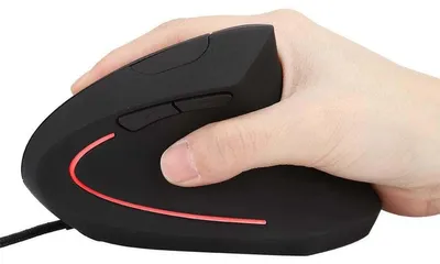 Zdjęcie produktu dla Ergonomiczna mysz pionowa, przewodowa, z podświetleniem LED, do gier i użytku biurowego