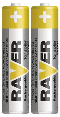 Akku RAVER SOLAR 400 mAh HR03 (AAA) - 12 + 4 Stk. kostenlos