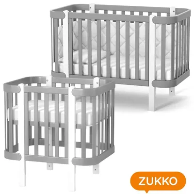 Obrázek produktu pro Dětská postýlka přístavná k posteli Zukko Gekko. Rostoucí - Kolébka a postýlka 2v1. Seda-bila.