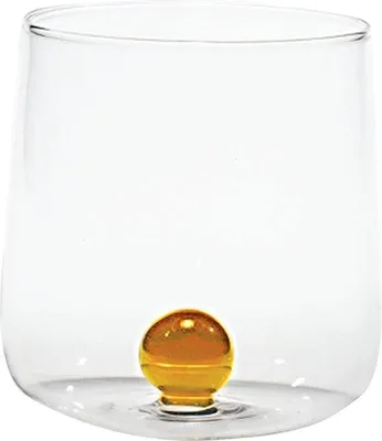 Produktbild von Famanu Tumbler Set von handgefertigtem Borosilikatglas - Goldgelb - 6 Stück