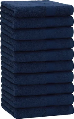 Produktbild von Betz 10 Stück Handtücher 50x100 cm PREMIUM 100% Baumwolle Farbe: dunkelblau