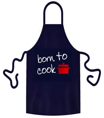 Produktbild von teprovo Männer Geschenk Grillschürze Kochschürze Latzschürze Schürze Mann Kochen Grillen 116cm Dunkelblau born to cook