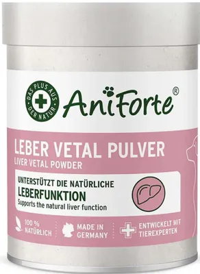 Produktbild von AniForte LeberVetal Pulver für Hunde 100 g - Natürliche Kräutermischung zur Unterstützung der Leberfunktion, Kräuter für Hunde, hohe Akzeptanz