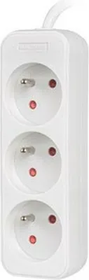 Image de Lanberg PS0-03E-0150-W rallonge électrique 1,5 m 3 prise(s) CA Intérieur Blanc