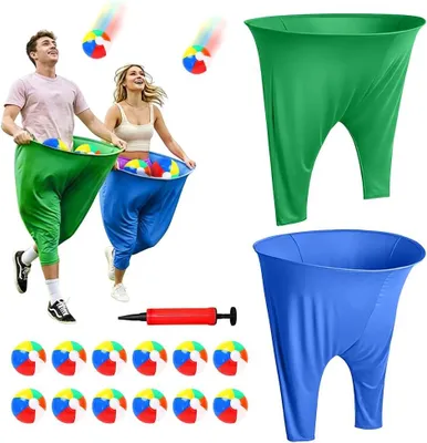 Image de Ensemble de 2 pièces pour jeux de fléchettes gonflables, pour adultes, comprenant 12 ballons gonflables, une pompe à air, idéal pour une utilisation en extérieur