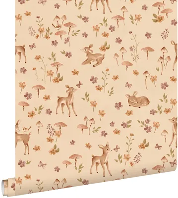 Productafbeelding van ESTAhome behang hertjes beige 50 x 900 cm