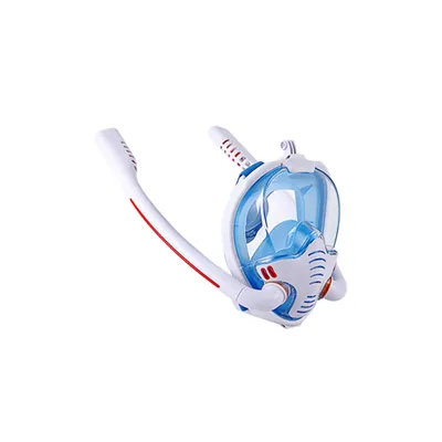Produktbild von MODFU Schnorchelmaske Vollmaske CO2 Sicheres Atmen Müheloses Atmen 180° Sichtfeld Anti-Leck Doppelrohre mit Kamerahalterung Schnorchelsets für Kinder und Erwachsene L/XL