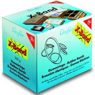 Produktbild von Gummibänder X-Band 150x11mm/100mm bunt sortiert 500g