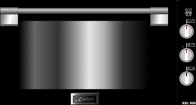 Kaiser EG 9371 Gas Backofen 79L autark Grill Selbstreinigung Schwarz Glas