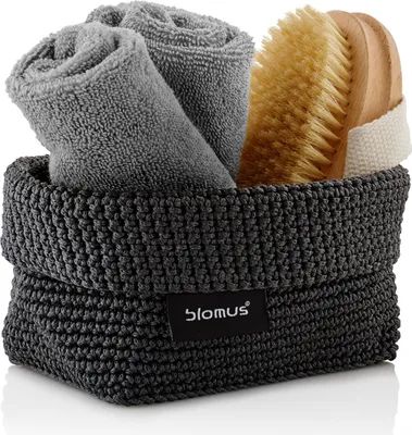 Produktbild von Blomus Häkelkorb TELA anthrazit Medium, Körbchen, Ablage, Bad Organizer, Textil, anthrazit, 68882