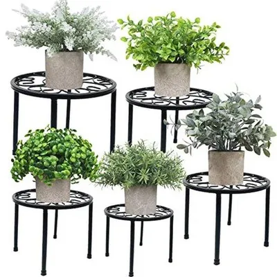 Produktbild von Pflanzenständer Set von 5 - Schwarz