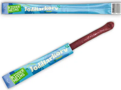 Produktbild von Ridderheims Sticks Joddlarkorv 50g Snack-Salami luftgetrocknet Schweinefleisch 30cm vakuumiert aus Schweden