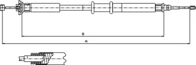 Produktbild von METZGER Handbremsseil Seilzug Feststellbremse für FIAT PUNTO (188) Hinten Links Hinten Rechts Rechts 631.20