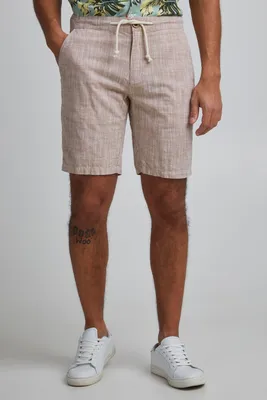 Produktbild von BLEND BHBones Herren Shorts kurze Hose Bermuda mit Leinen-Optik Eingrifftaschen 100% Baumwolle Regular fit