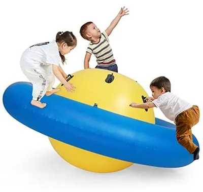 Immagine prodotto di Dondolo gonfiabile a cupola FANTASK per bambini, dondolo per bambini di 223 cm per giocare e divertirsi