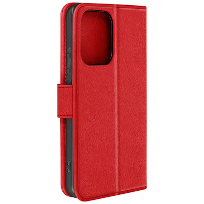 Image de Avizar, étui en cuir synthétique avec fonction de support Xiaomi Redmi Note 13 4G, rouge